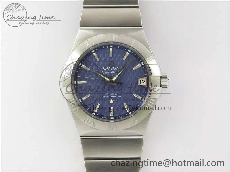 Constellation 38mm SS VSF 1:1 Best Edition Blue Textured Dial on SS Bracelet A8500 Super Clone OnTrend 7917