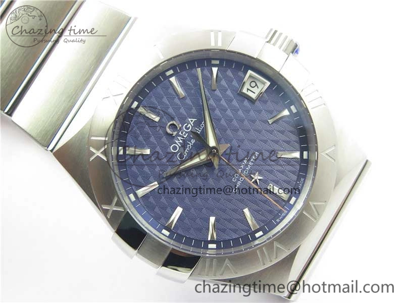Constellation 38mm SS VSF 1:1 Best Edition Blue Textured Dial on SS Bracelet A8500 Super Clone OnTrend 7917