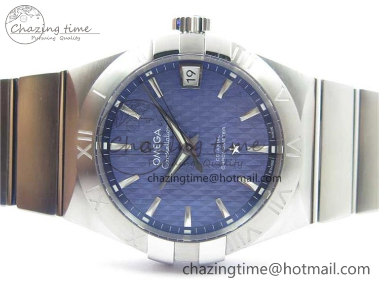 Constellation 38mm SS VSF 1:1 Best Edition Blue Textured Dial on SS Bracelet A8500 Super Clone OnTrend 7917