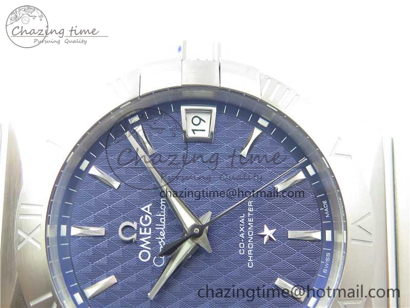 Constellation 38mm SS VSF 1:1 Best Edition Blue Textured Dial on SS Bracelet A8500 Super Clone OnTrend 7917