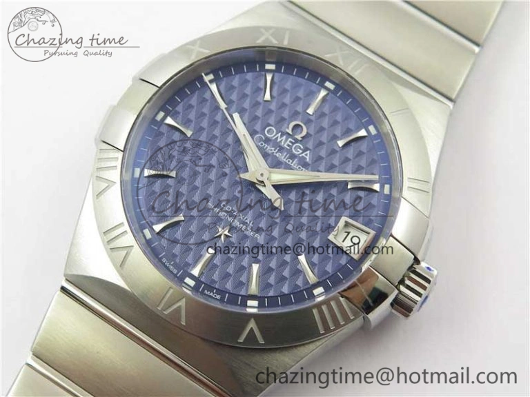 Constellation 38mm SS VSF 1:1 Best Edition Blue Textured Dial on SS Bracelet A8500 Super Clone OnTrend 7917