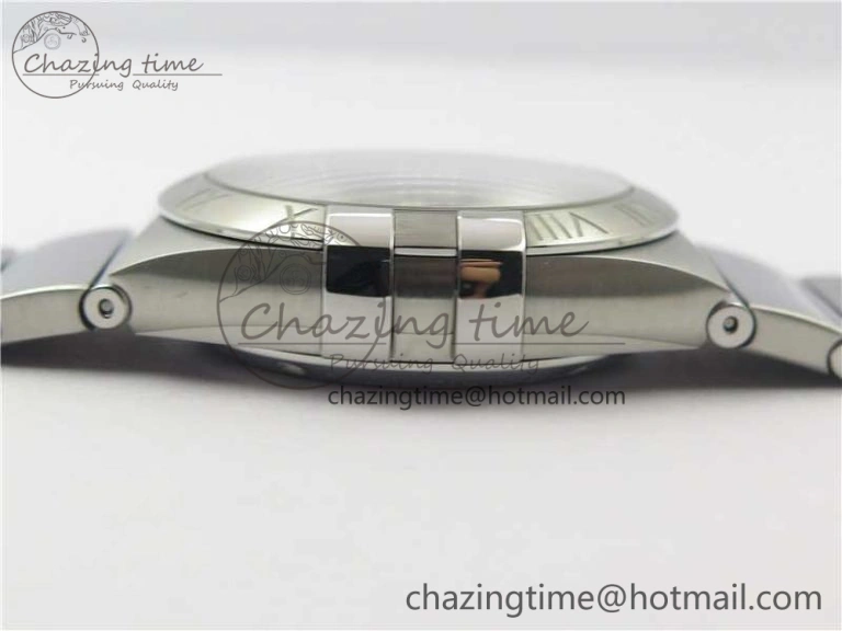 Sleek Constellation 38mm SS VSF 1:1 Best Edition White Textured Dial on SS Bracelet A8500 Super Clone 7919