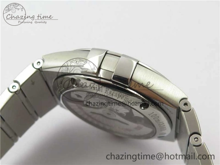 Sleek Constellation 38mm SS VSF 1:1 Best Edition White Textured Dial on SS Bracelet A8500 Super Clone 7919