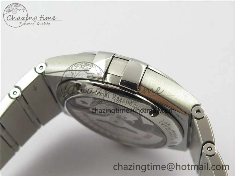 Sleek Constellation 38mm SS VSF 1:1 Best Edition White Textured Dial on SS Bracelet A8500 Super Clone 7919