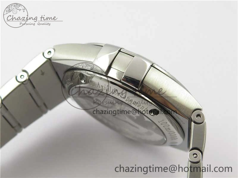 Sleek Constellation 38mm SS VSF 1:1 Best Edition White Textured Dial on SS Bracelet A8500 Super Clone 7919