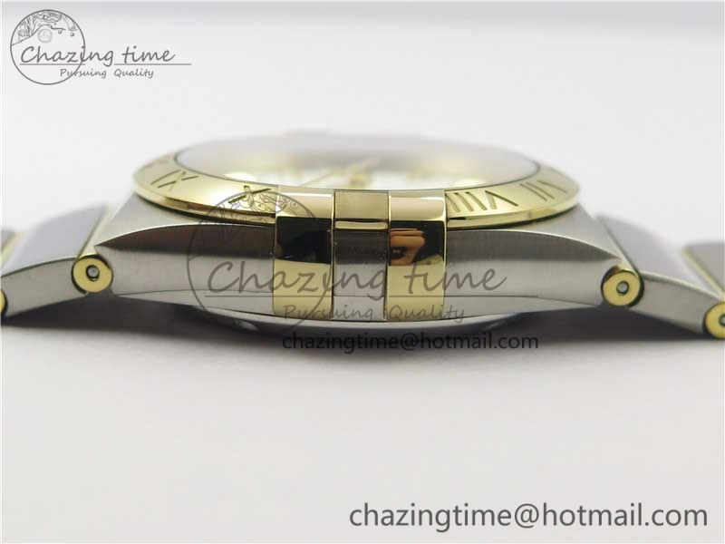 Constellation 38mm SS YG VSF 1:1 Best Edition Gold Textured Dial on SS YG Bracelet A8500 Super Clone ZipUp 10545
