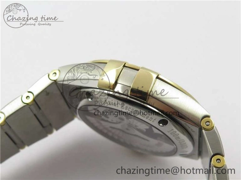 Constellation 38mm SS YG VSF 1:1 Best Edition Gold Textured Dial on SS YG Bracelet A8500 Super Clone ZipUp 10545