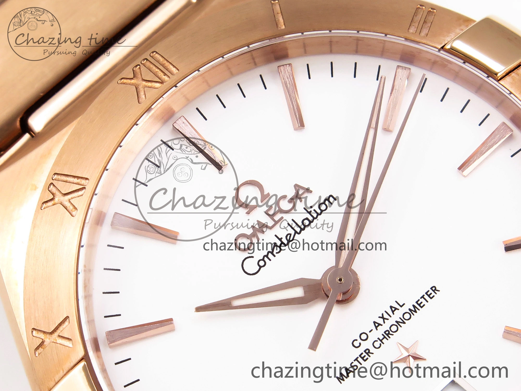 Fashionable Constellation 39mm RG ASWF 1:1 Best Edition White Dial on RG Bracelet A 7781