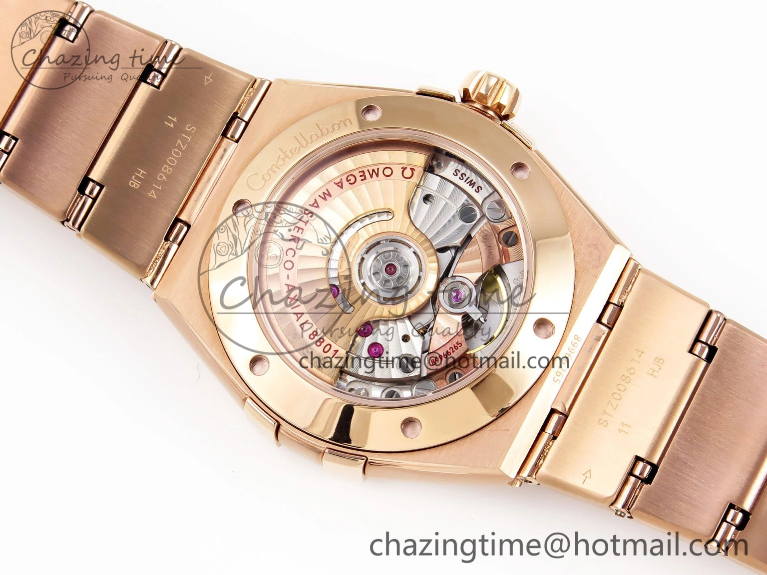 Fashionable Constellation 39mm RG ASWF 1:1 Best Edition White Dial on RG Bracelet A 7781