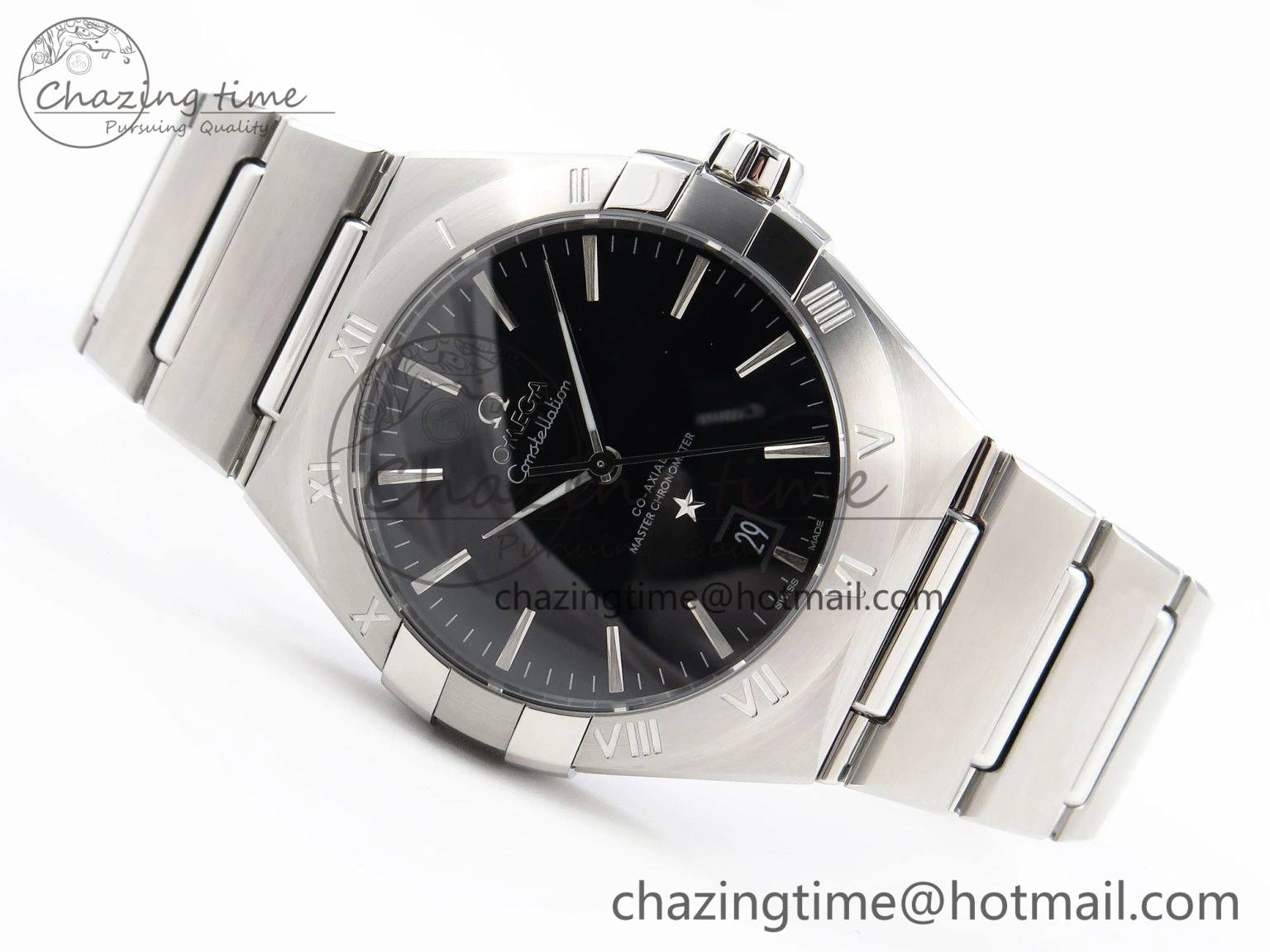 Constellation 39mm SS ASWF 1:1 Best Edition Black Dial on SS Bracelet A TopPick 10115