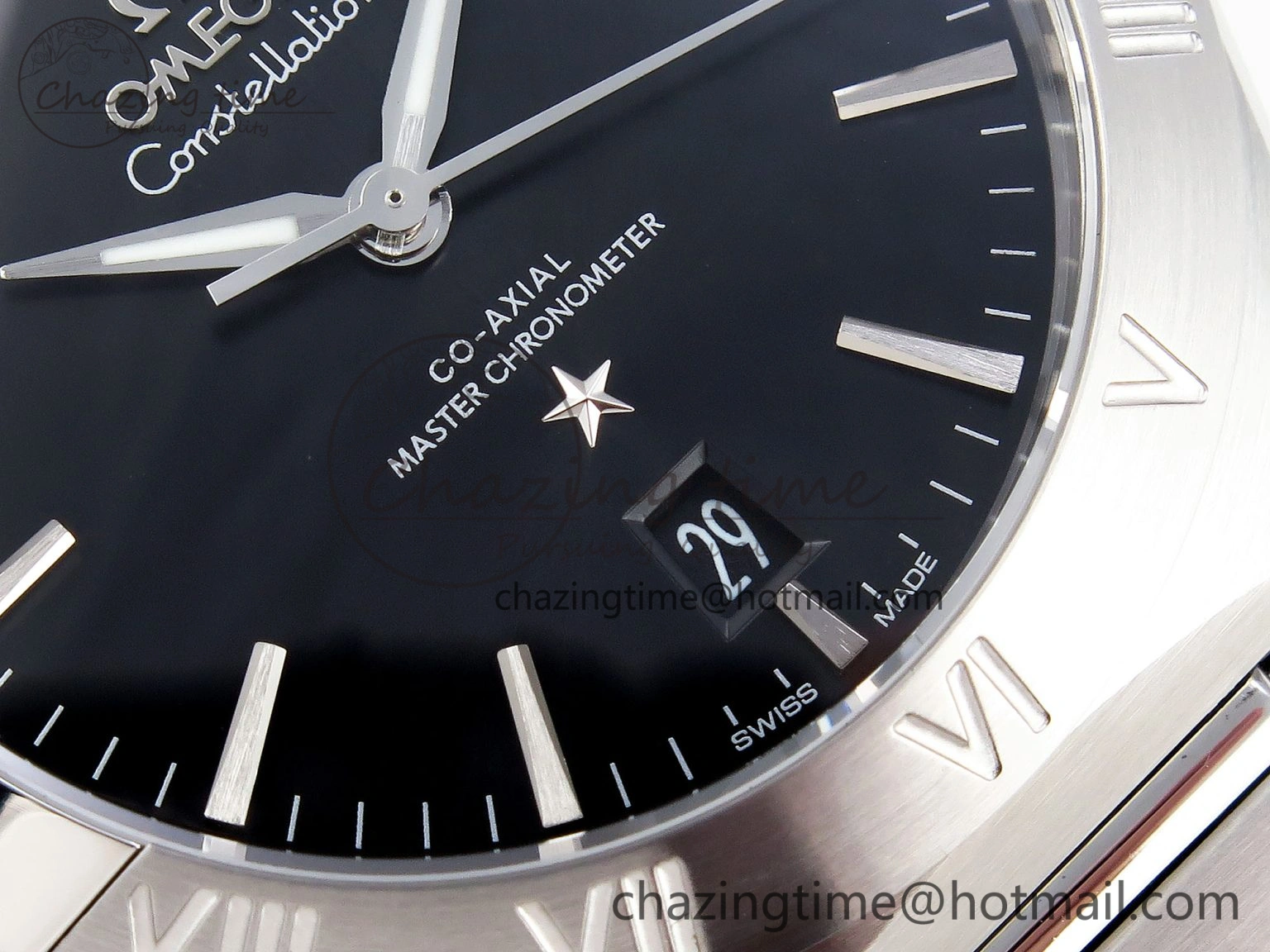 Constellation 39mm SS ASWF 1:1 Best Edition Black Dial on SS Bracelet A TopPick 10115