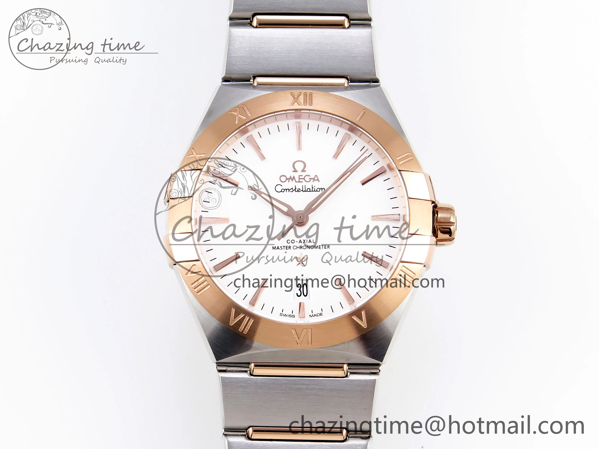 Constellation 39mm SS RG ASWF 1:1 Best Edition White Dial on SS RG Bracelet A Seasonal 10117