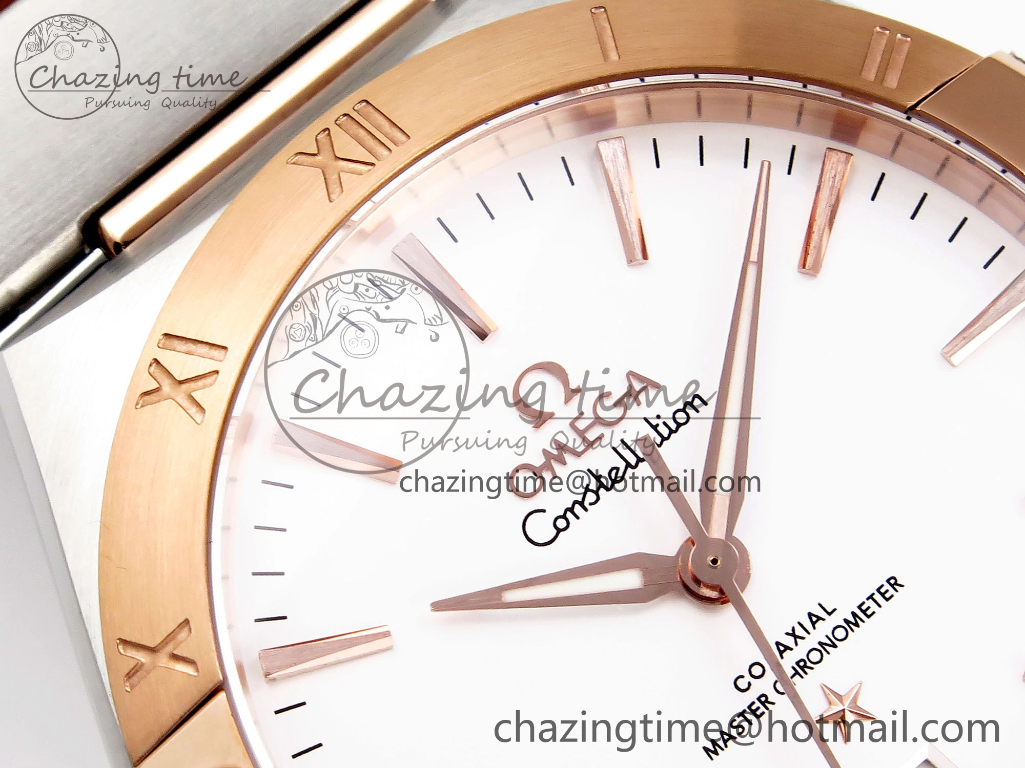 Constellation 39mm SS RG ASWF 1:1 Best Edition White Dial on SS RG Bracelet A Seasonal 10117