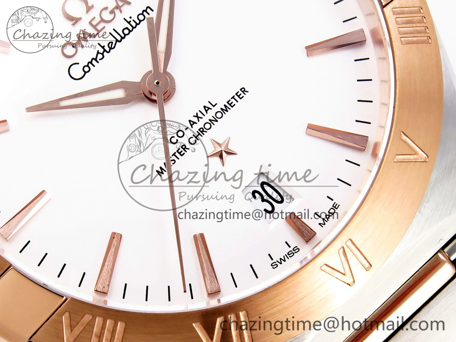 Constellation 39mm SS RG ASWF 1:1 Best Edition White Dial on SS RG Bracelet A Seasonal 10117