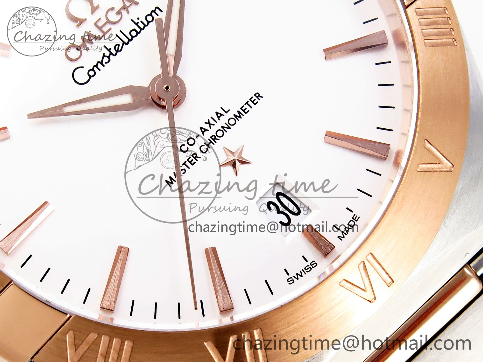 Constellation 39mm SS RG ASWF 1:1 Best Edition White Dial on SS RG Bracelet A Seasonal 10117