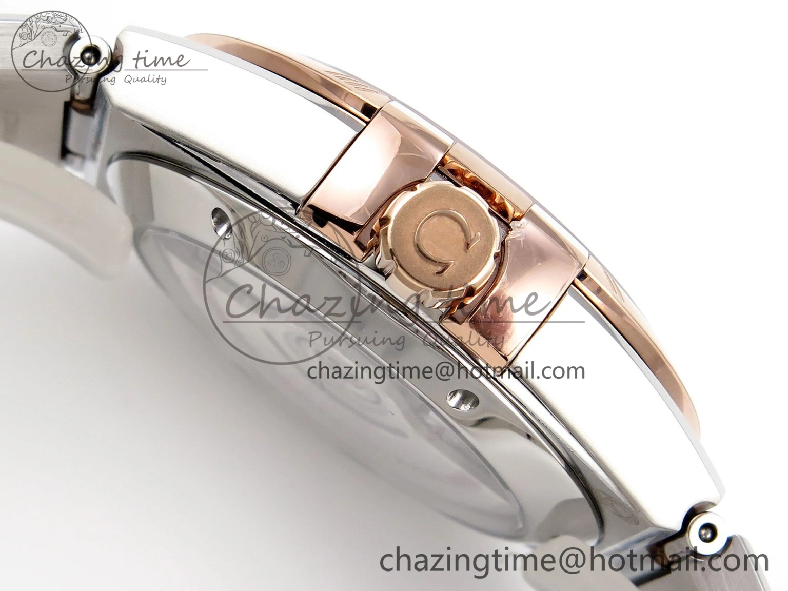 Constellation 39mm SS RG ASWF 1:1 Best Edition White Diamonds Dial on SS RG Bracelet A TimelessDesign 10116