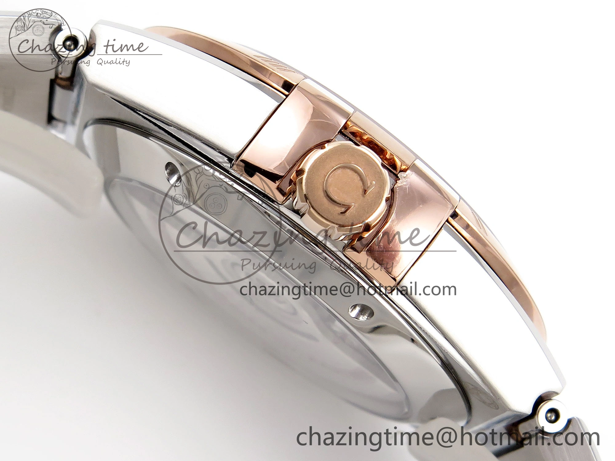 Constellation 39mm SS RG ASWF 1:1 Best Edition White Diamonds Dial on SS RG Bracelet A TimelessDesign 10116