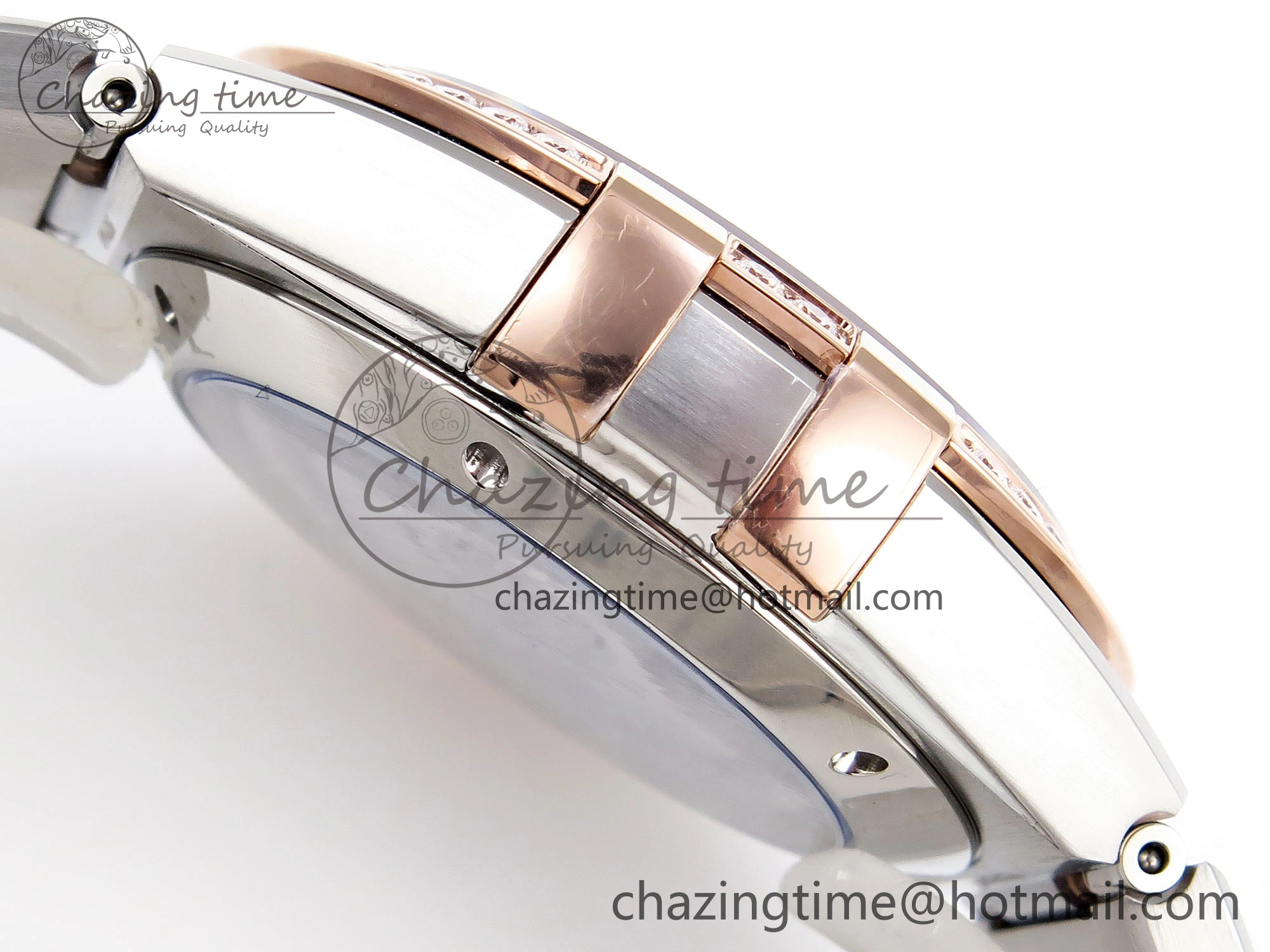 Constellation 39mm SS RG Diamonds Bezel ASWF 1:1 Best Edition White Diamonds Dial on SS RG Bracelet A Sophisticated 10118