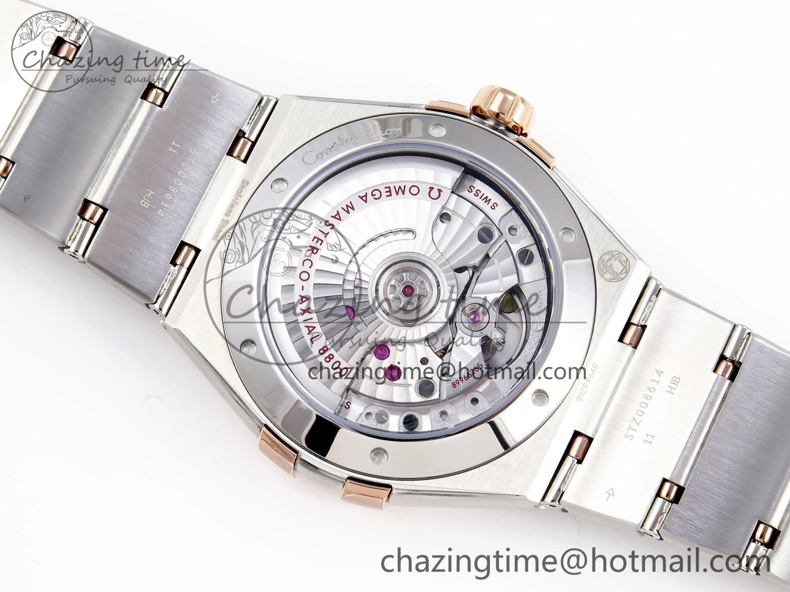 Constellation 39mm SS RG Diamonds Bezel ASWF 1:1 Best Edition White Diamonds Dial on SS RG Bracelet A Sophisticated 10118