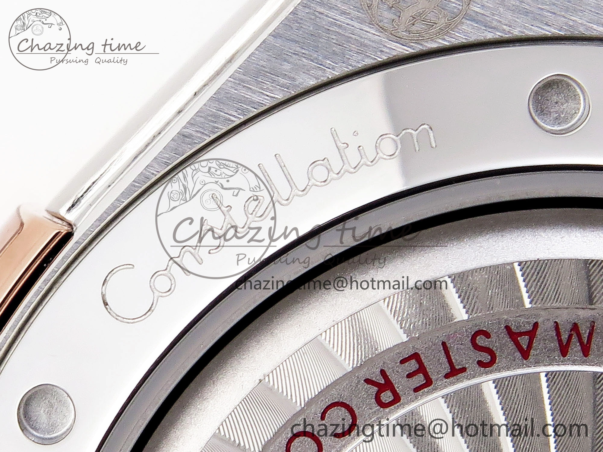 Constellation 39mm SS RG Diamonds Bezel ASWF 1:1 Best Edition White Diamonds Dial on SS RG Bracelet A Sophisticated 10118