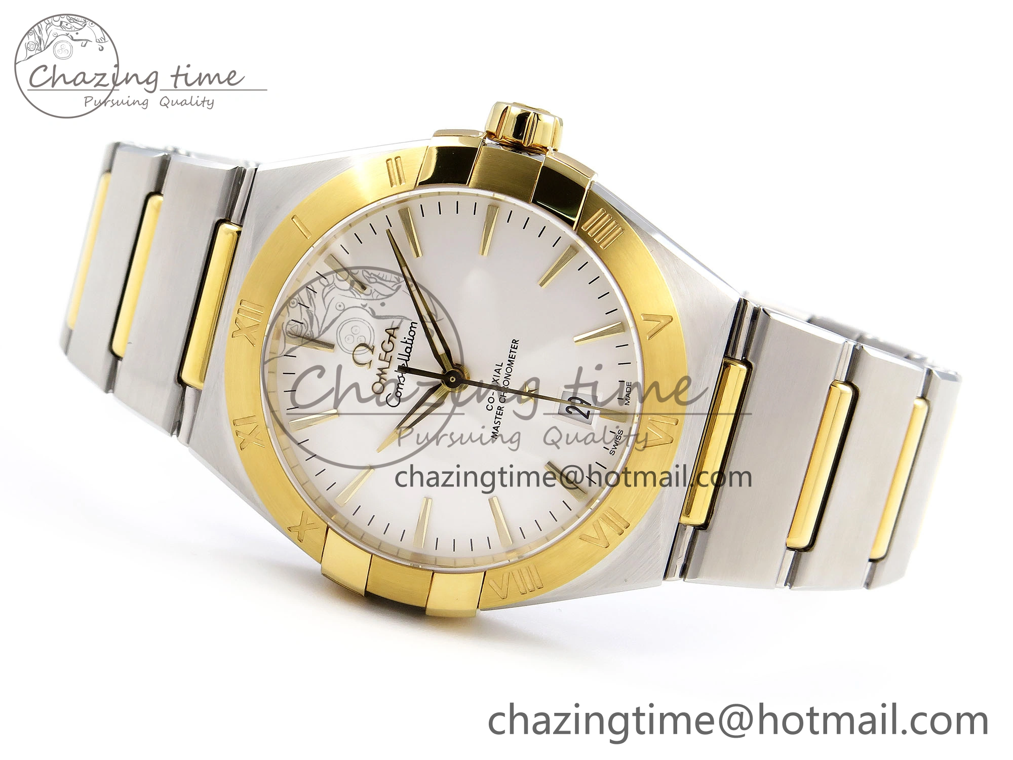 WellDesigned Constellation 39mm SS YG ASWF 1:1 Best Edition White Dial on SS YG Bracelet A 10121