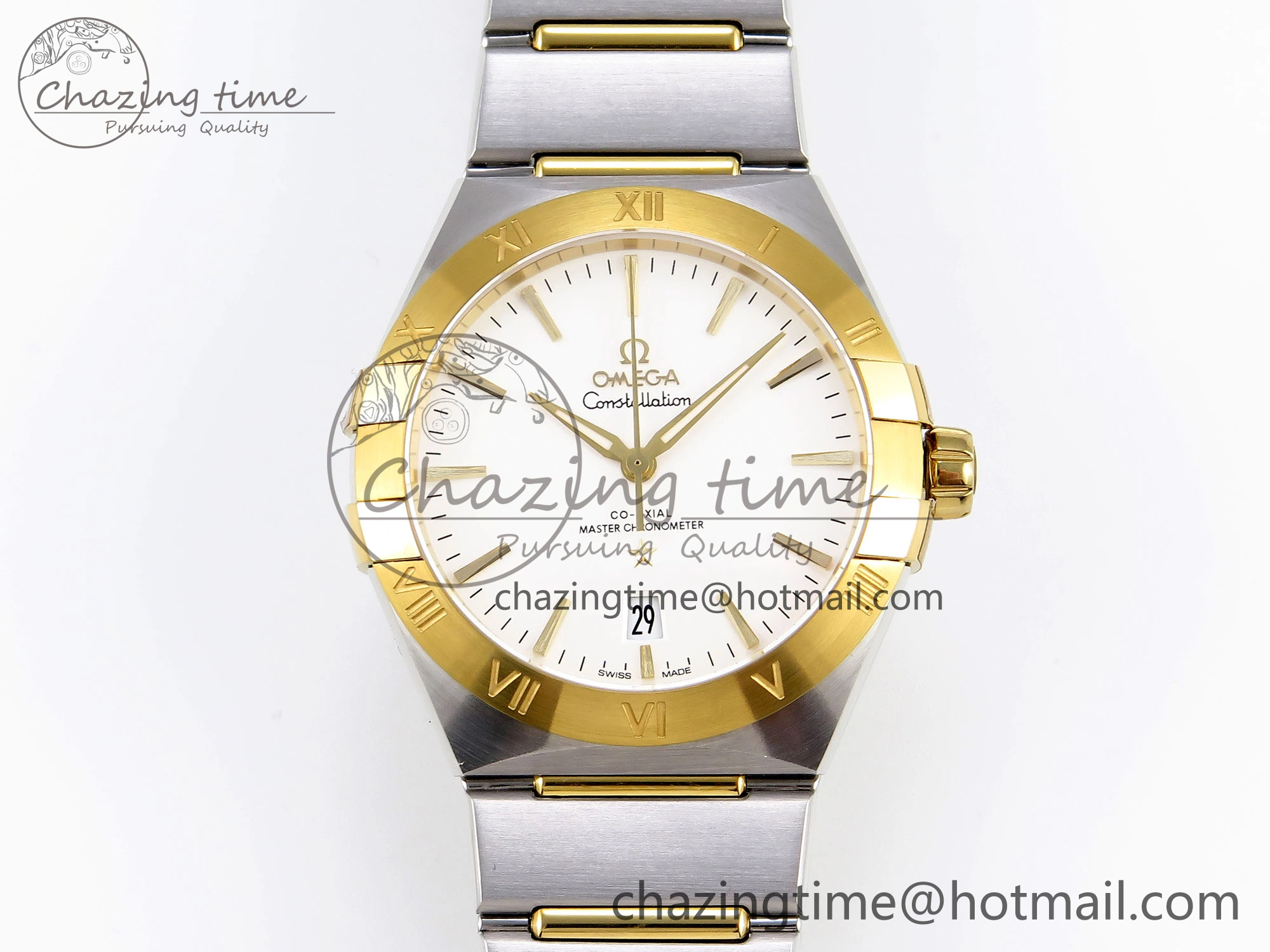 WellDesigned Constellation 39mm SS YG ASWF 1:1 Best Edition White Dial on SS YG Bracelet A 10121