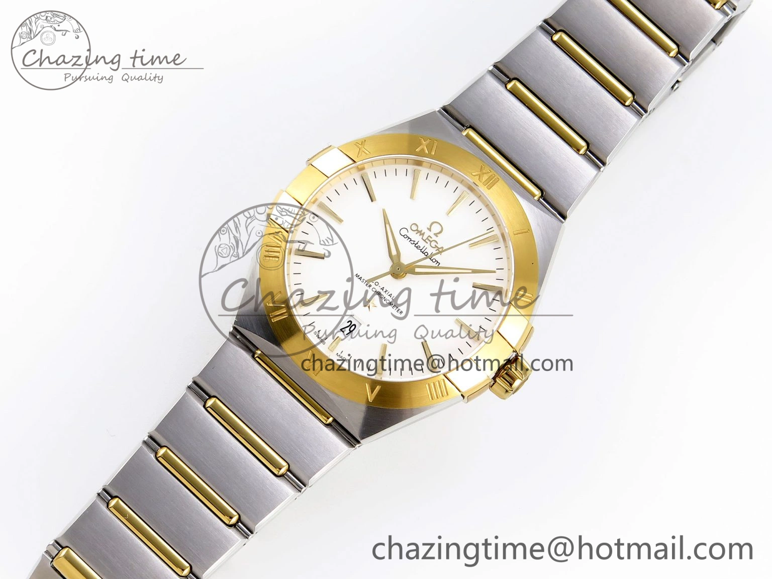 WellDesigned Constellation 39mm SS YG ASWF 1:1 Best Edition White Dial on SS YG Bracelet A 10121