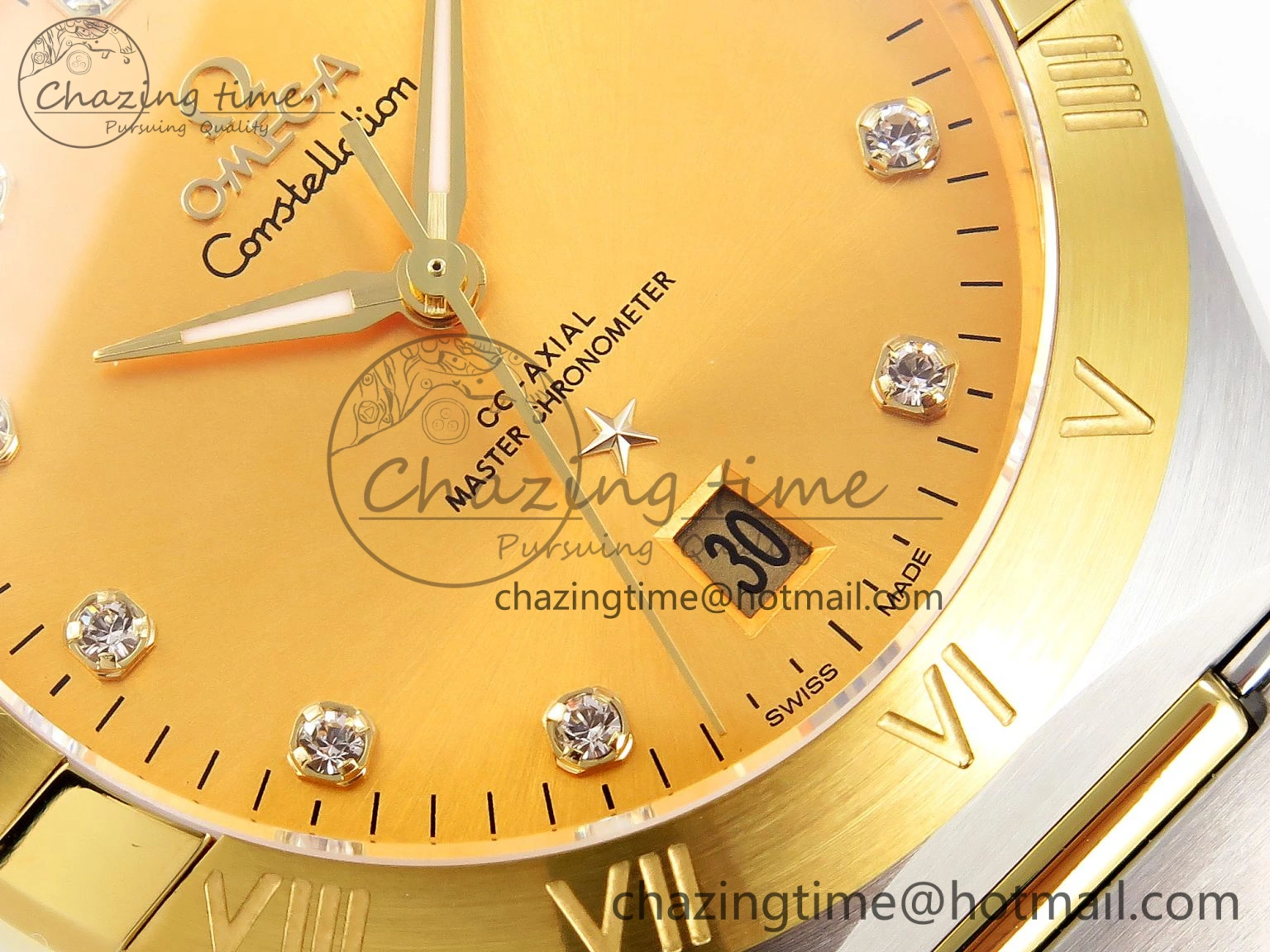 Attractive Constellation 39mm SS YG ASWF 1:1 Best Edition YG Diamonds Dial on SS YG Bracelet A 7776