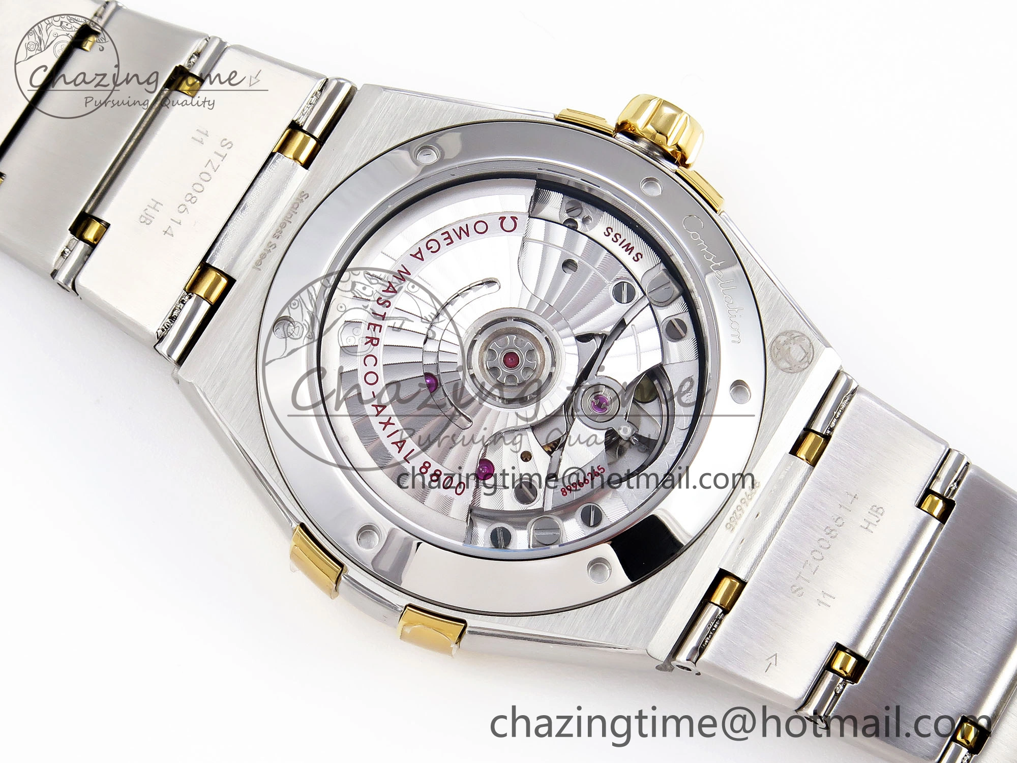Tailored Constellation 39mm SS YG Diamonds Bezel ASWF 1:1 Best Edition White Diamonds Dial on SS YG Bracelet A 10124