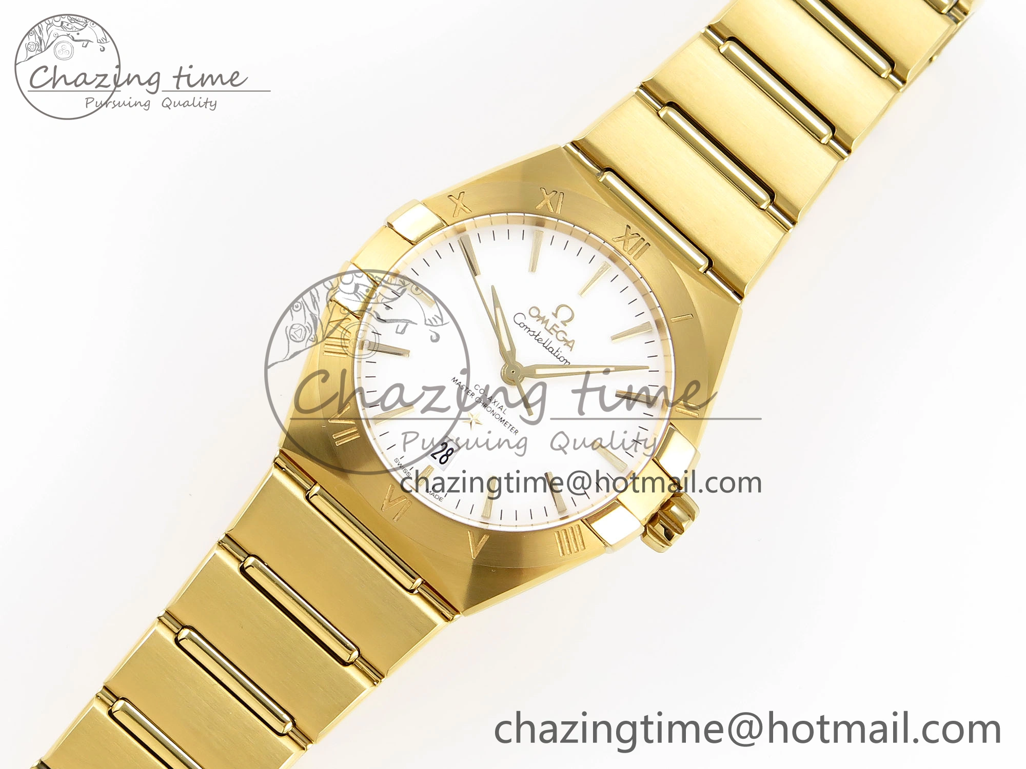 QuickDry Constellation 39mm YG ASWF 1:1 Best Edition White Dial on YG Bracelet A 7780