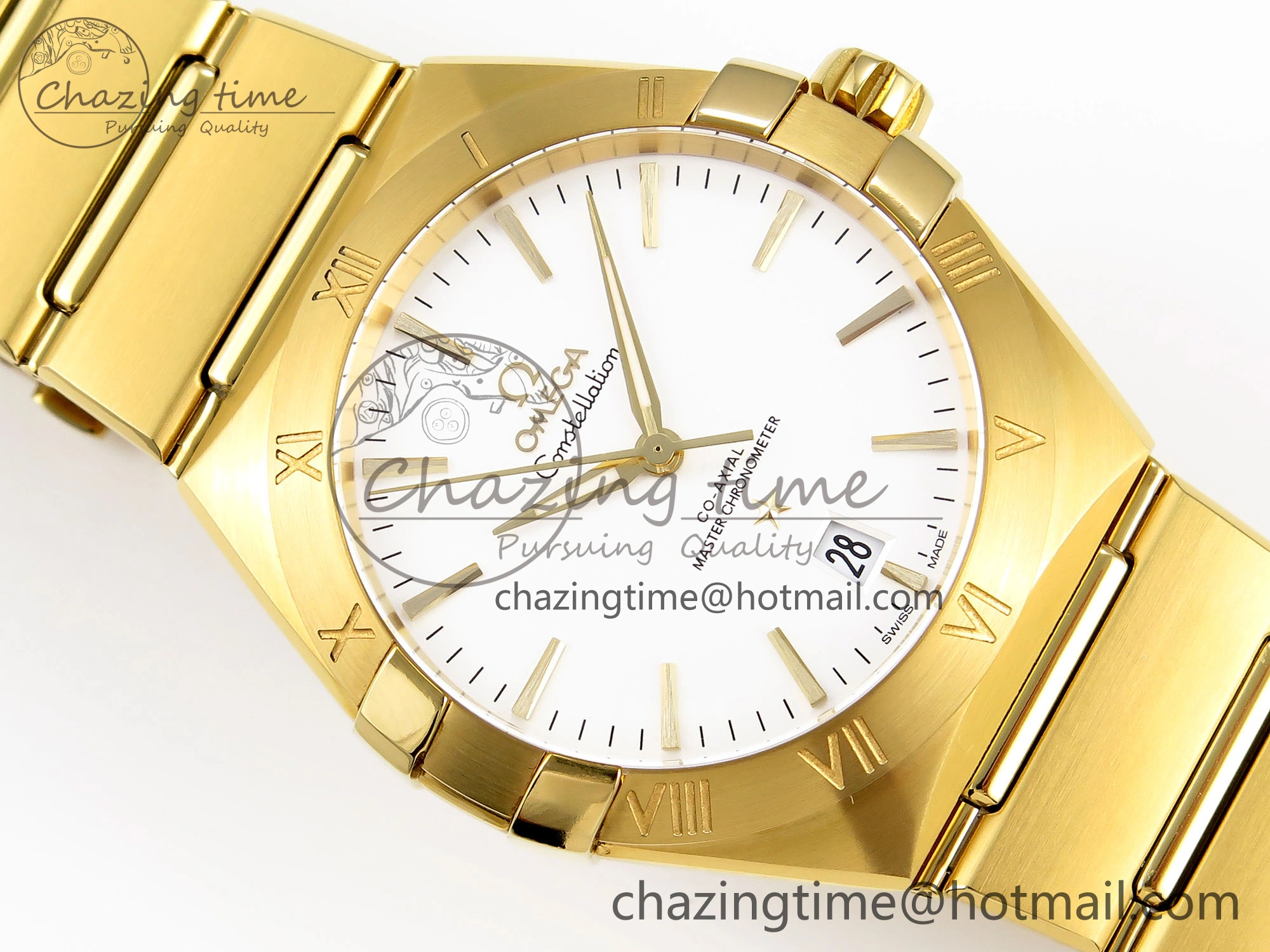 QuickDry Constellation 39mm YG ASWF 1:1 Best Edition White Dial on YG Bracelet A 7780