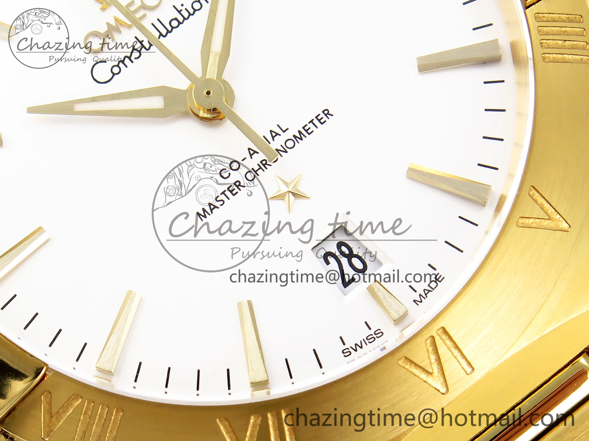 QuickDry Constellation 39mm YG ASWF 1:1 Best Edition White Dial on YG Bracelet A 7780