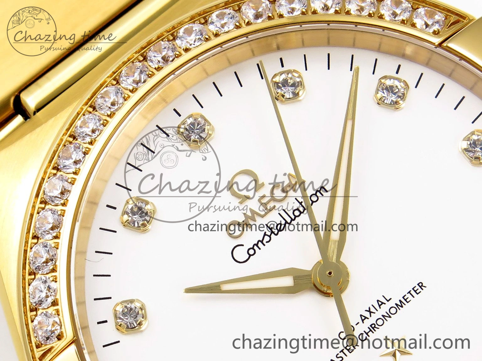 Classic Constellation 39mm YG Diamonds Bezel ASWF 1:1 Best Edition White Diamonds Dial on YG Bracelet A 7779