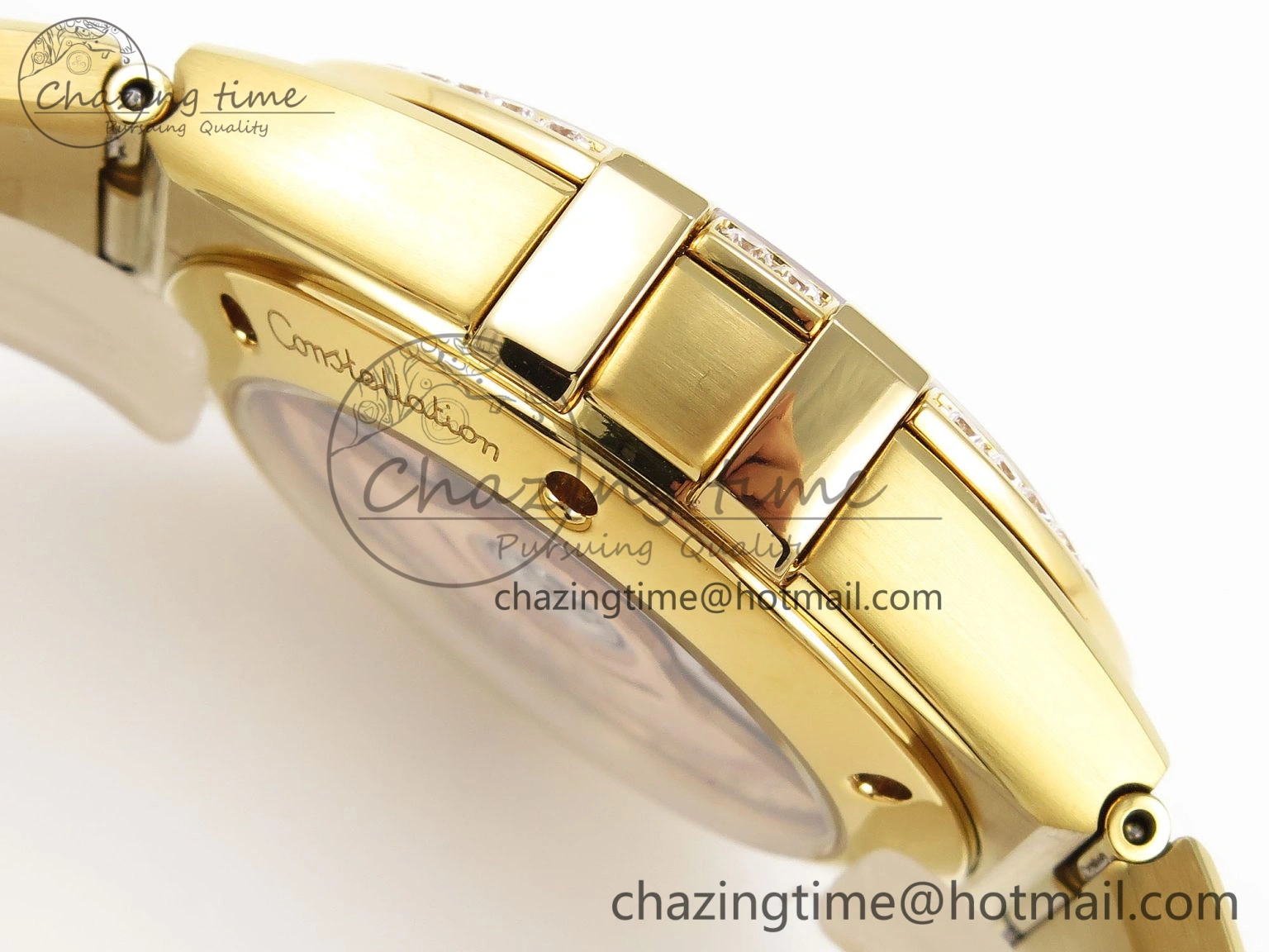 Classic Constellation 39mm YG Diamonds Bezel ASWF 1:1 Best Edition White Diamonds Dial on YG Bracelet A 7779