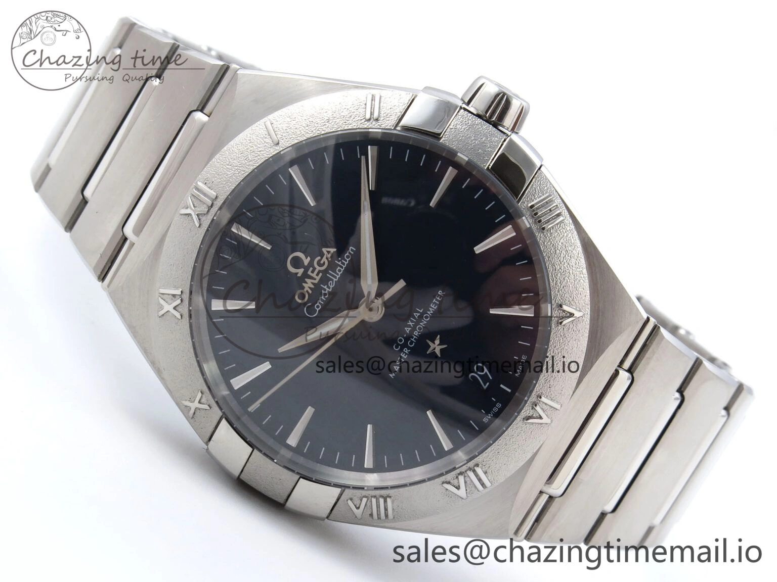 Constellation 41mm SS ASWF 1:1 Best Edition Blue Dial on SS Bracelet A Bright 7695