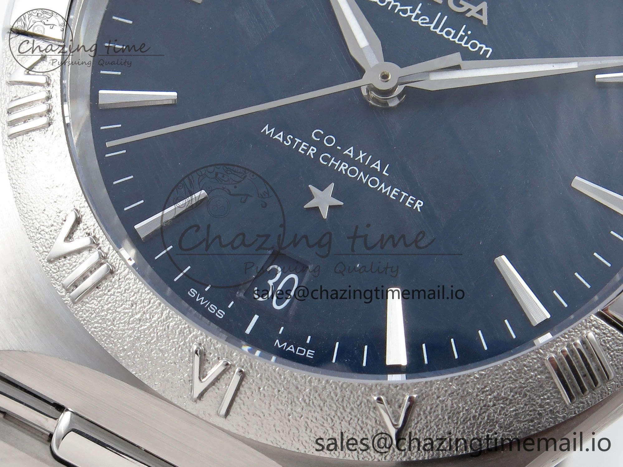 Constellation 41mm SS ASWF 1:1 Best Edition Blue Dial on SS Bracelet A Bright 7695