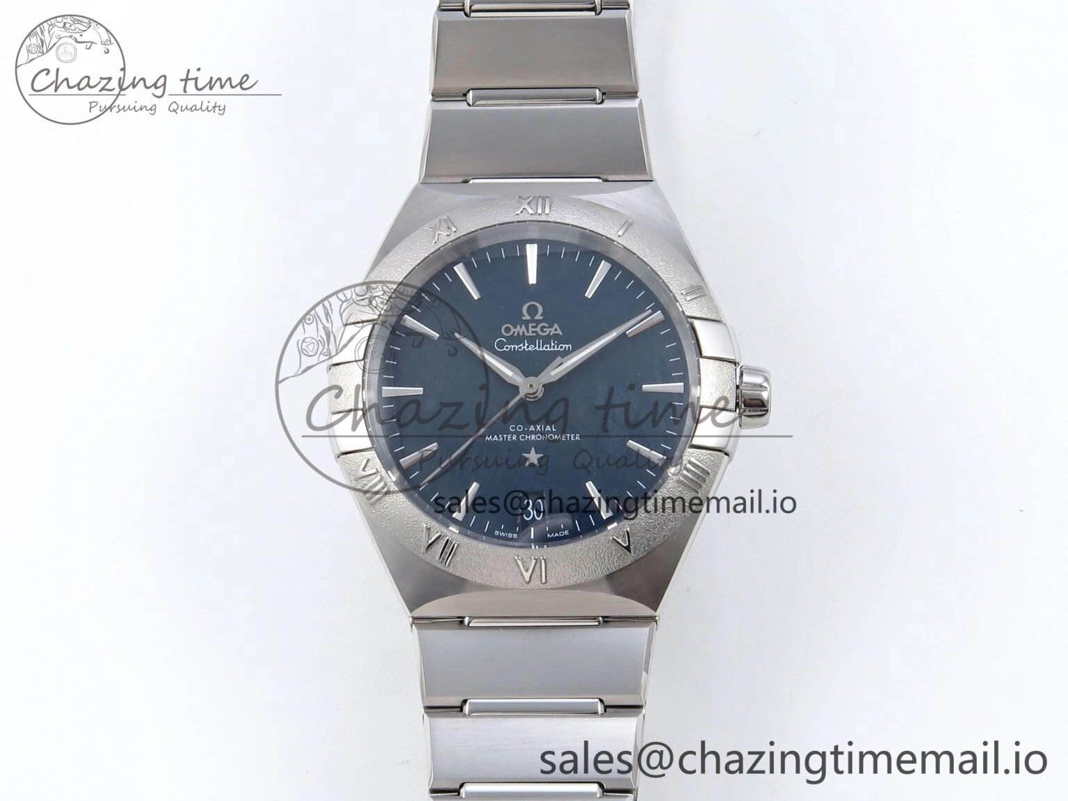 Constellation 41mm SS ASWF 1:1 Best Edition Blue Dial on SS Bracelet A Bright 7695