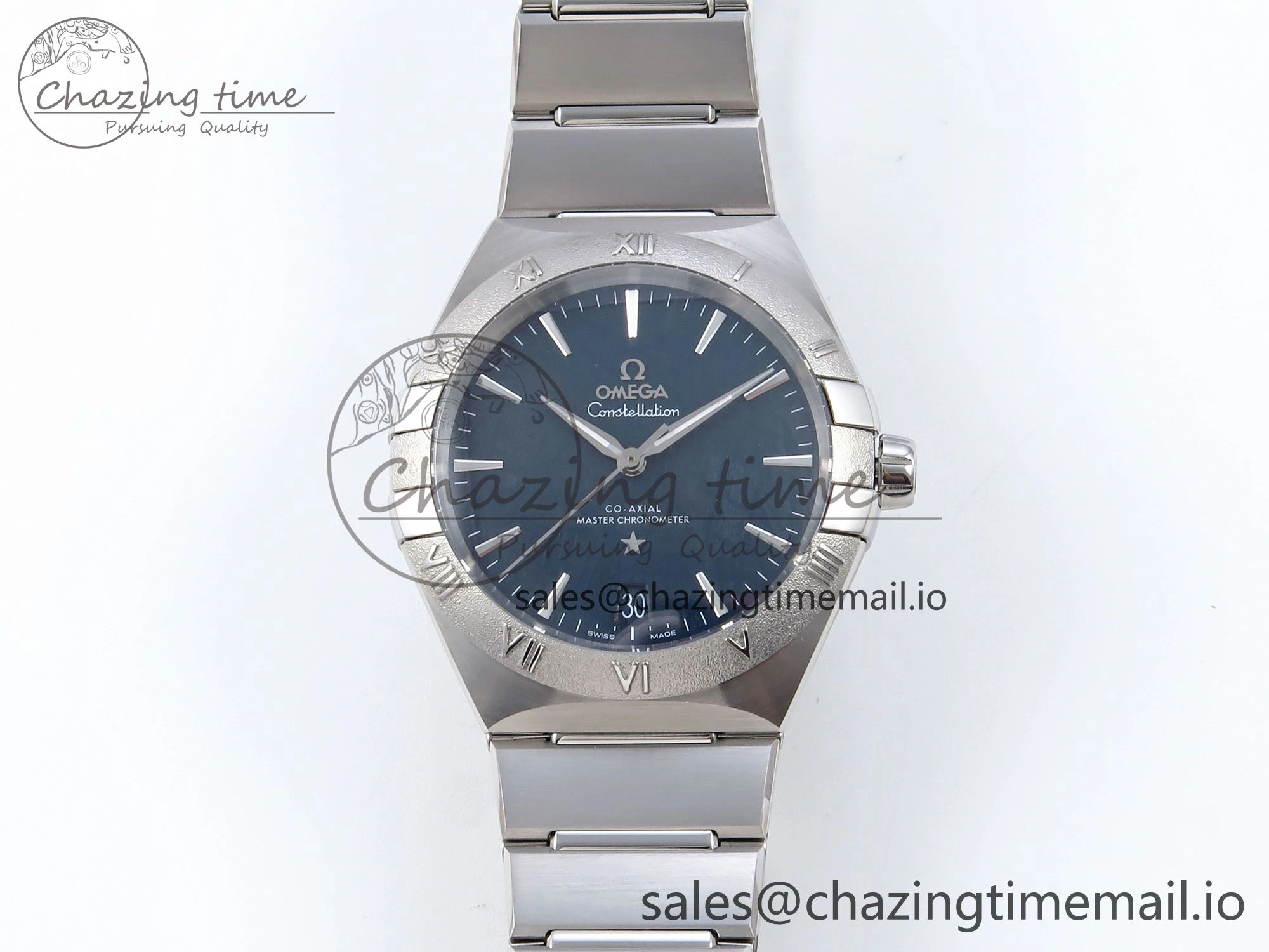 Constellation 41mm SS ASWF 1:1 Best Edition Blue Dial on SS Bracelet A Bright 7695