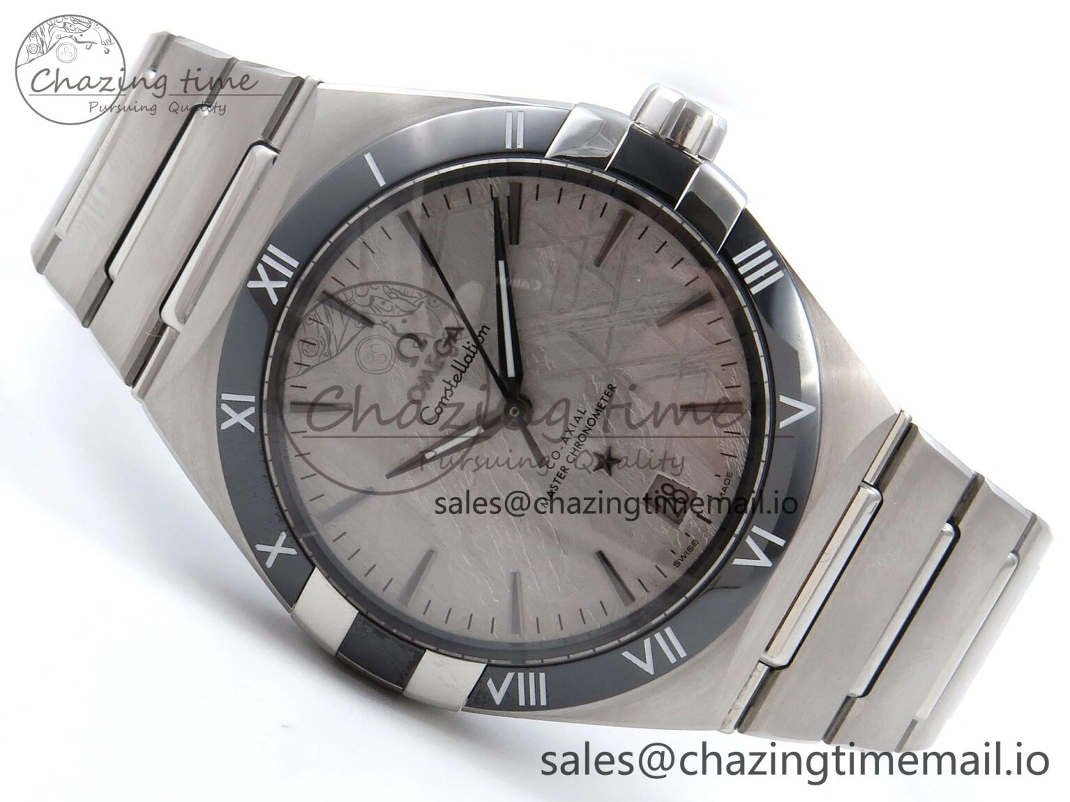 Trendy Constellation 41mm SS ASWF 1:1 Best Edition Gray Dial on SS Bracelet A 7696