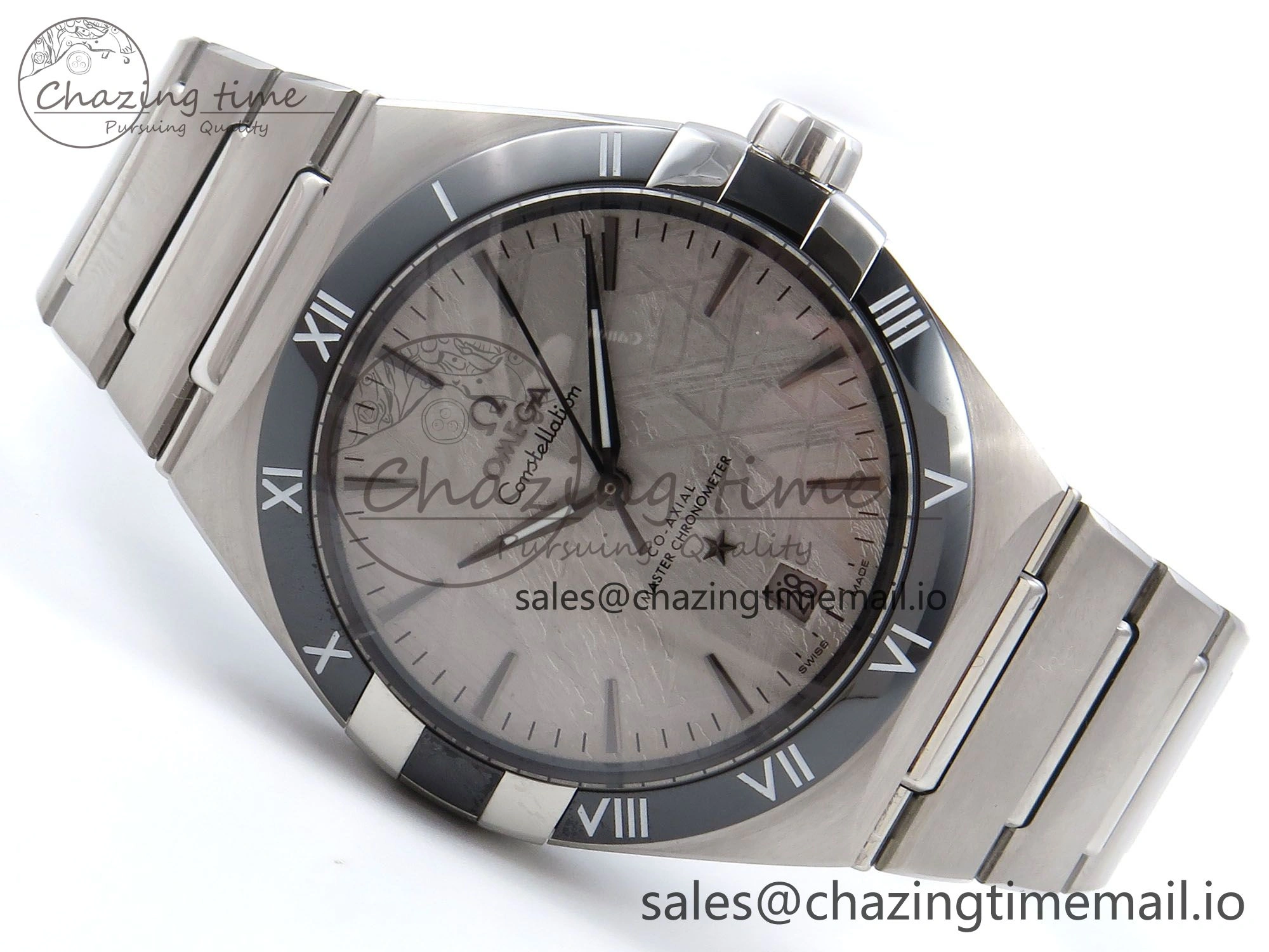 Trendy Constellation 41mm SS ASWF 1:1 Best Edition Gray Dial on SS Bracelet A 7696