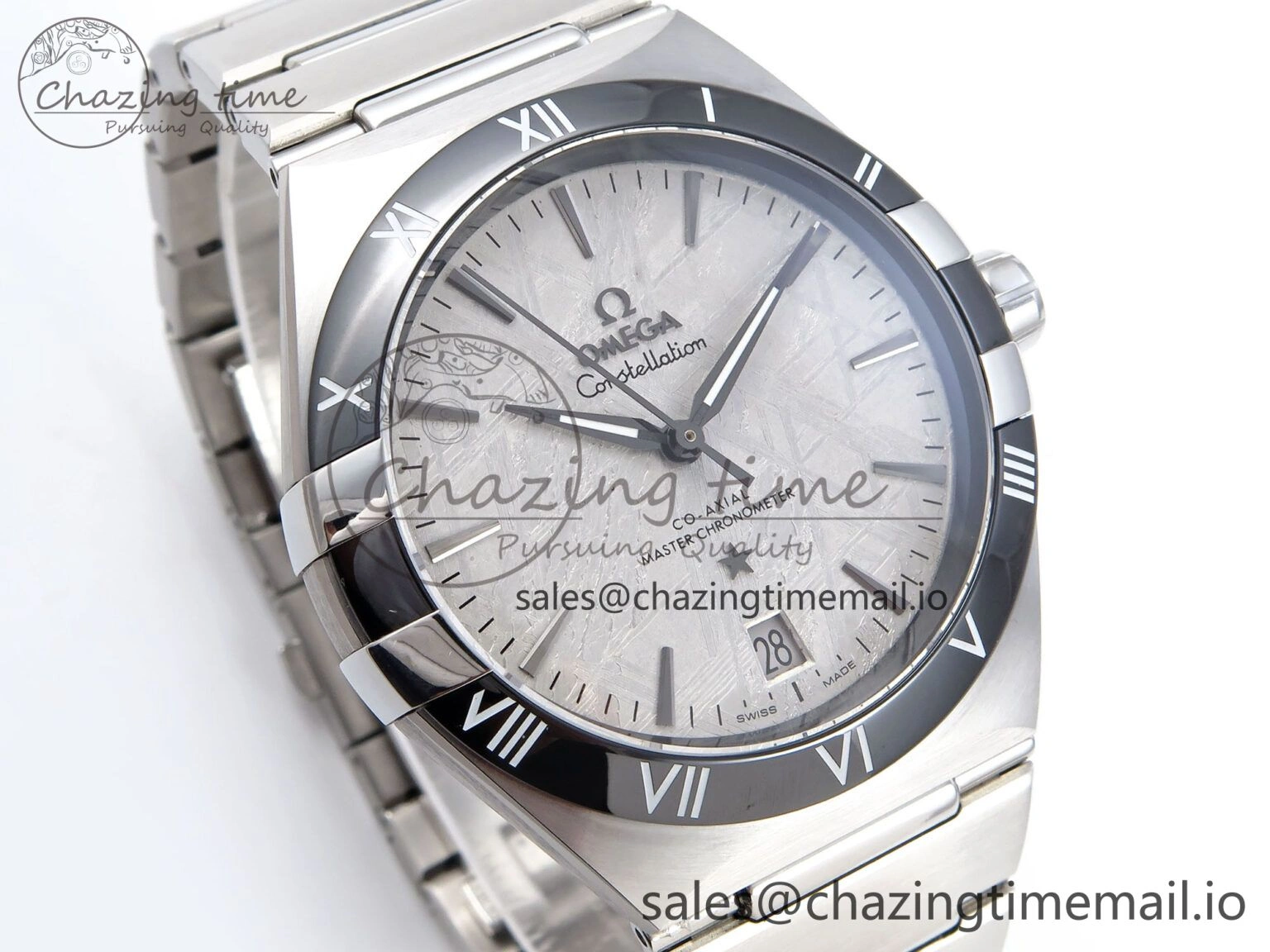 Trendy Constellation 41mm SS ASWF 1:1 Best Edition Gray Dial on SS Bracelet A 7696