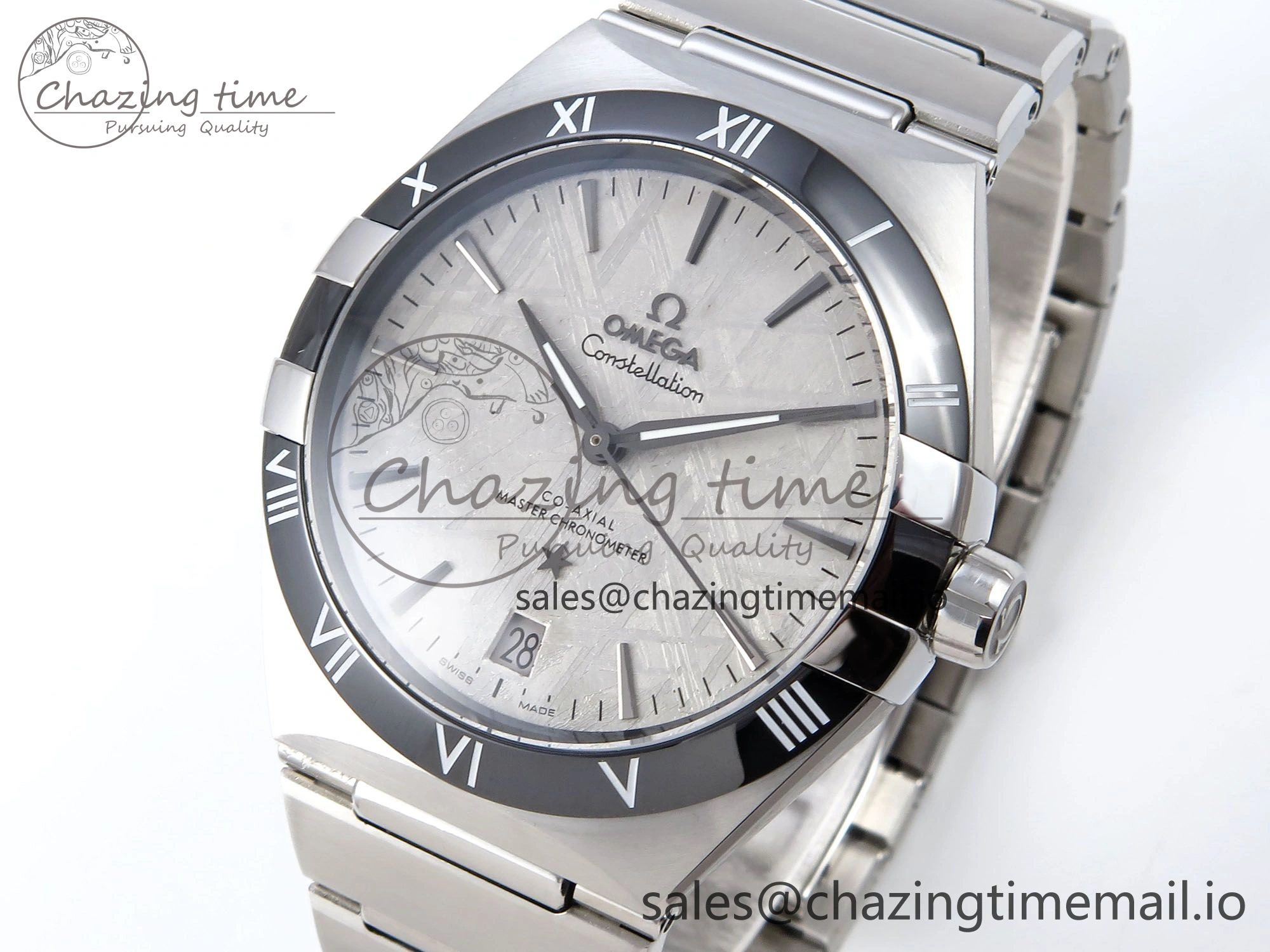 Trendy Constellation 41mm SS ASWF 1:1 Best Edition Gray Dial on SS Bracelet A 7696