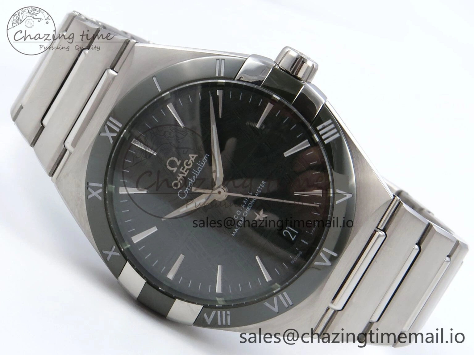 GoodFit Constellation 41mm SS ASWF 1:1 Best Edition Green Dial on SS Bracelet A 7697