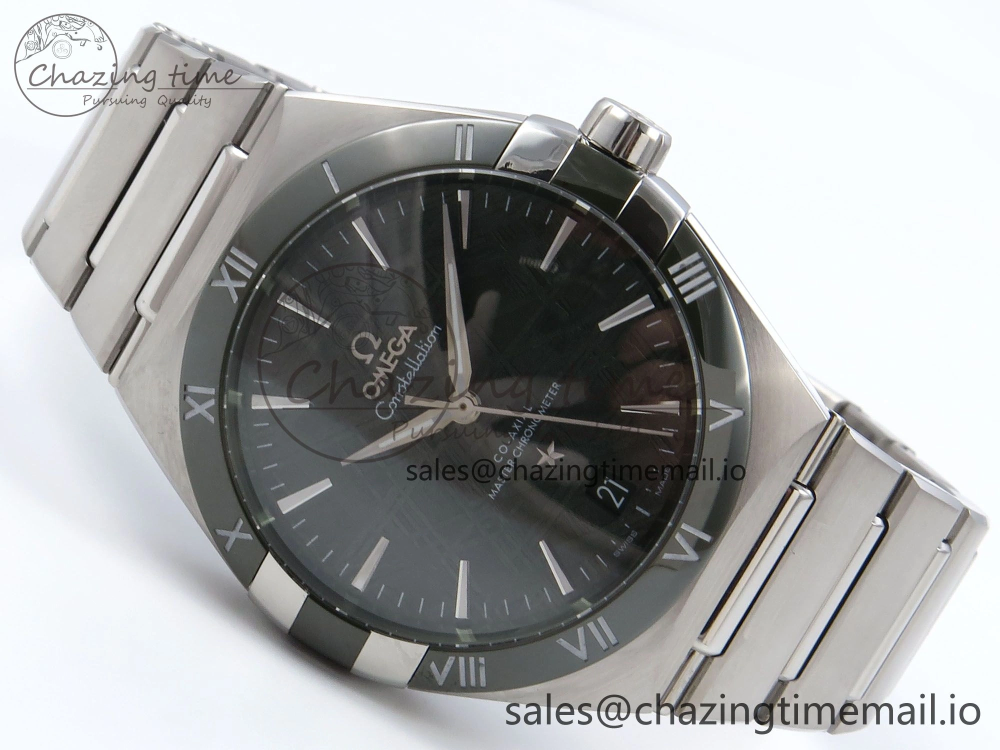 GoodFit Constellation 41mm SS ASWF 1:1 Best Edition Green Dial on SS Bracelet A 7697