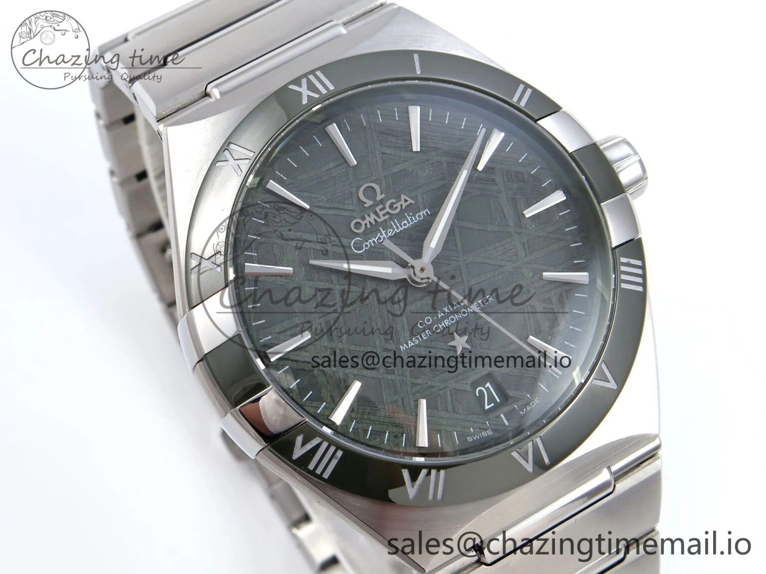 GoodFit Constellation 41mm SS ASWF 1:1 Best Edition Green Dial on SS Bracelet A 7697