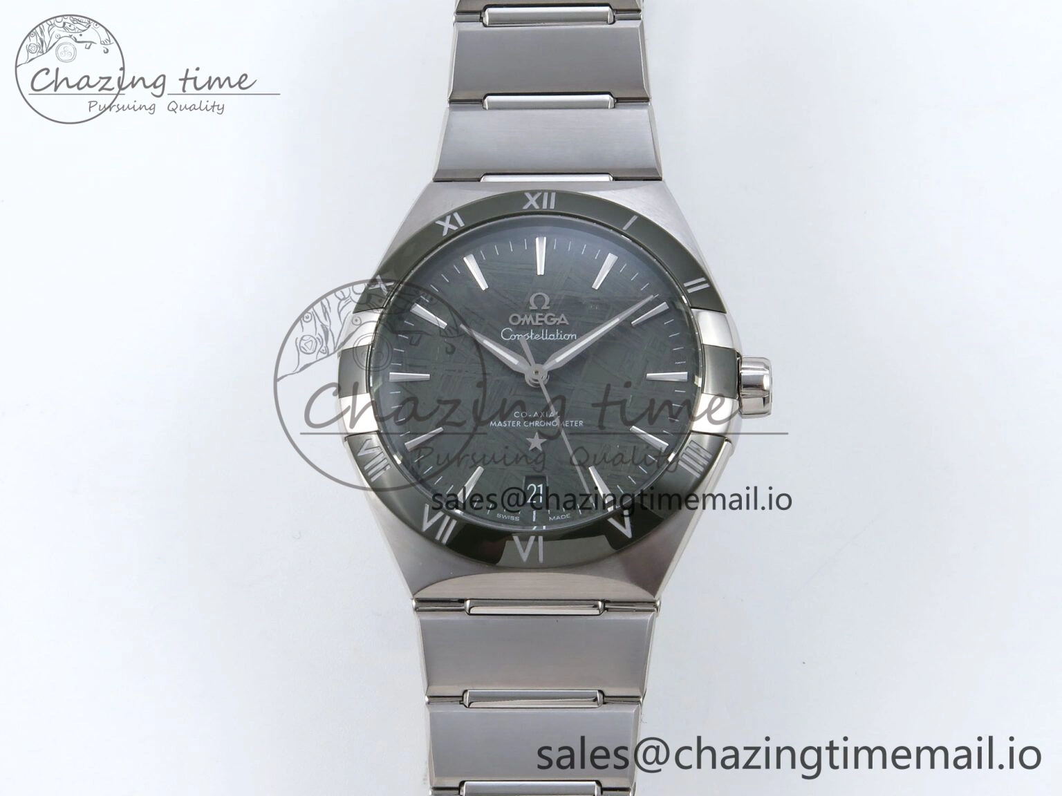 GoodFit Constellation 41mm SS ASWF 1:1 Best Edition Green Dial on SS Bracelet A 7697