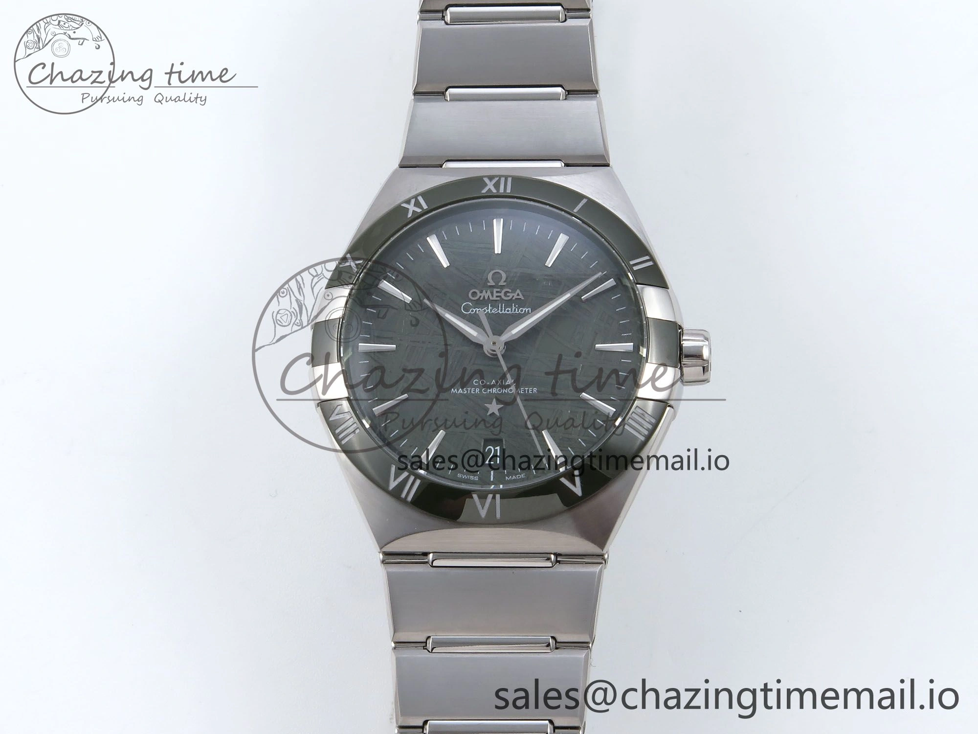GoodFit Constellation 41mm SS ASWF 1:1 Best Edition Green Dial on SS Bracelet A 7697