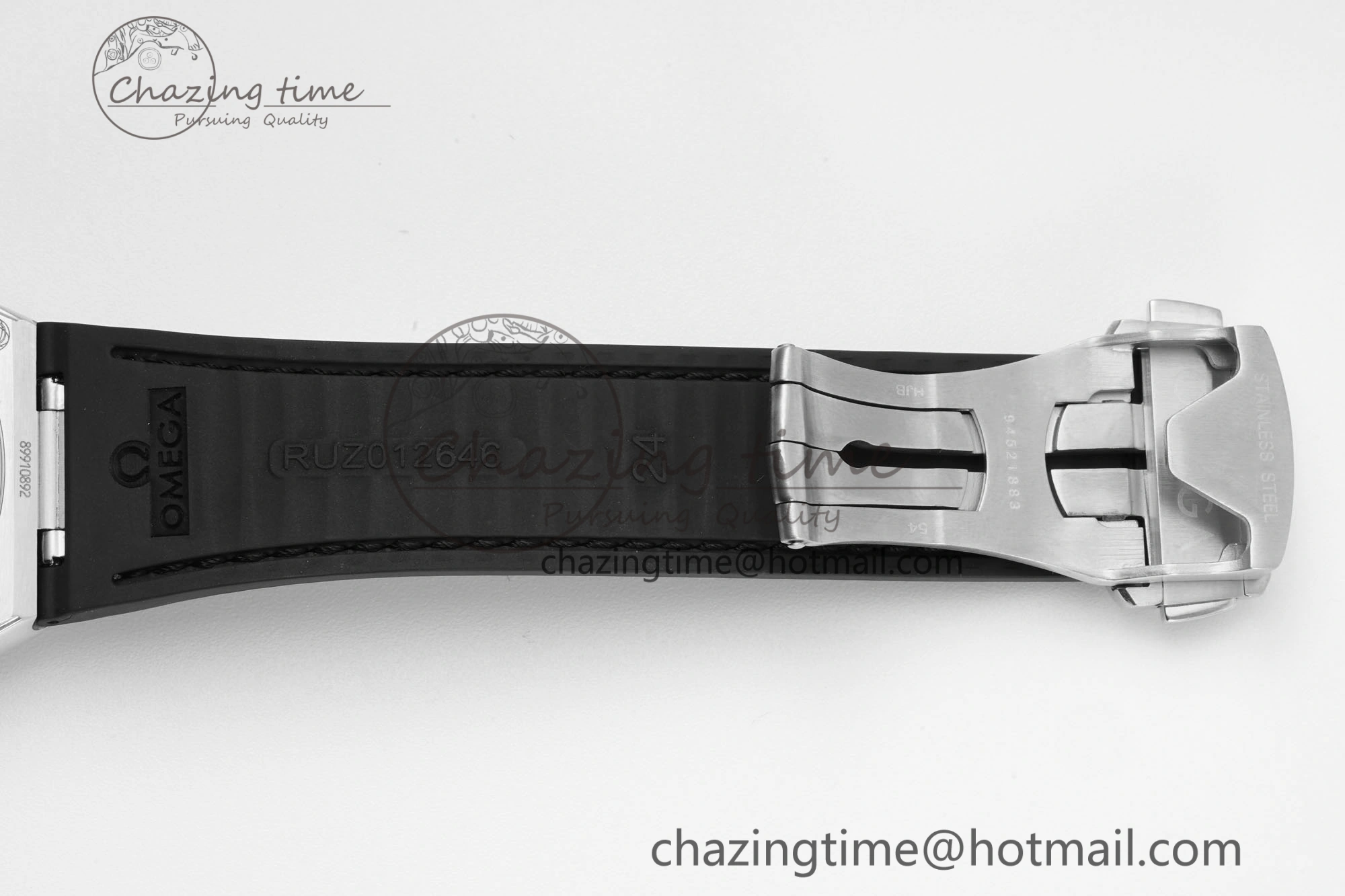 Effortless Constellation Black Ceramic SS 8F 1:1 Best Edition Black Dial on Black Gummy Strap A 7802
