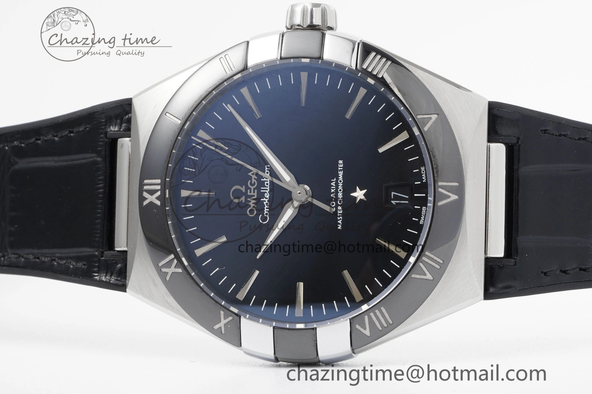 Effortless Constellation Black Ceramic SS 8F 1:1 Best Edition Black Dial on Black Gummy Strap A 7802
