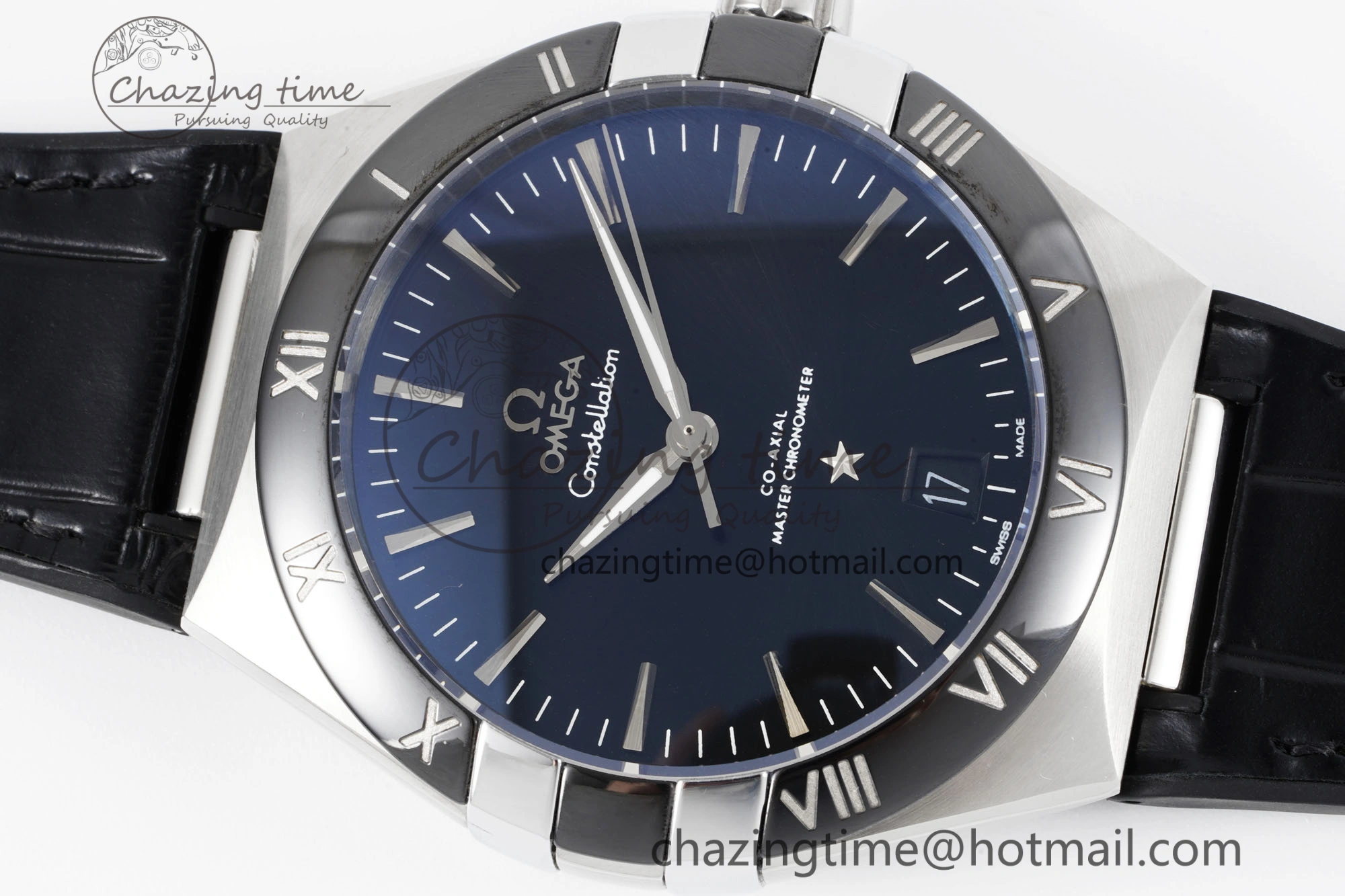 Effortless Constellation Black Ceramic SS 8F 1:1 Best Edition Black Dial on Black Gummy Strap A 7802